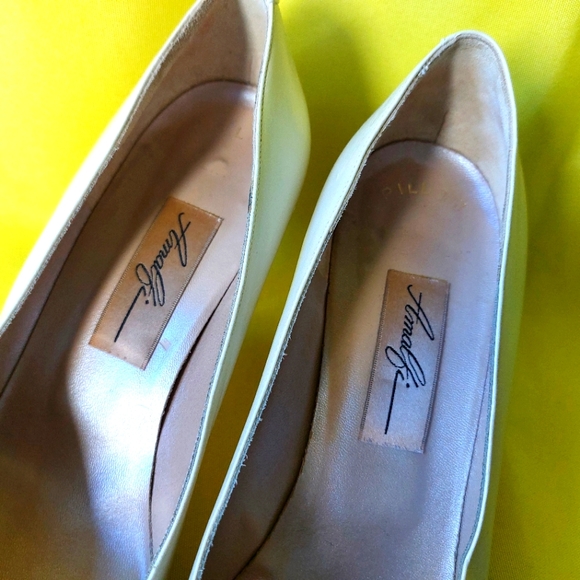 Vintage Woman Shoes All Leather White by Amalfi Made in Italy Size 7 1/2 B - Picture 4 of 6
